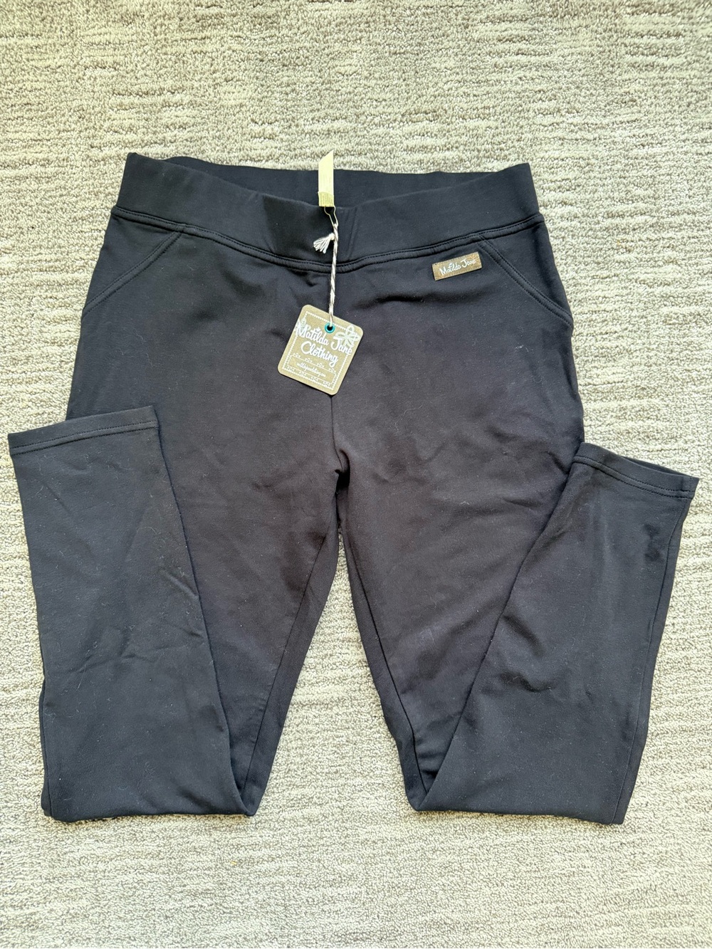 New! Matilda Jane Black Cul-de-Sac Sandy Pants Pull-on Leggings